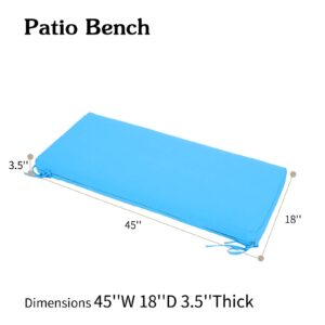 RACLVAY Bench Cushion 45 x 18 inches, Waterproof Outdoor Indoor Sofa Cushion for Balcony Swing Garden Patio, No Deformation Sheet Filling