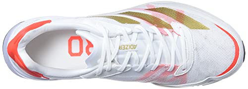 adidas Adizero Adios 6 Running Shoe - Women's FTW White/Gold Metallic/Solar Red, 6.5