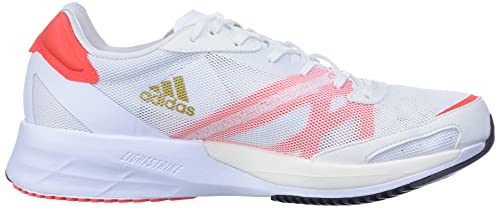 adidas Adizero Adios 6 Running Shoe - Women's FTW White/Gold Metallic/Solar Red, 6.5