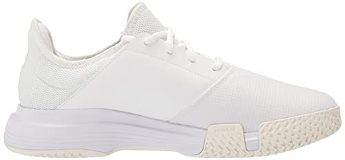 adidas Women's Gamecourt Tennis Shoe, White/Black/Solar Red, 8.5