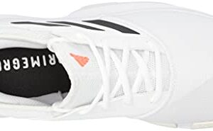 adidas Women's Gamecourt Tennis Shoe, White/Black/Solar Red, 8.5