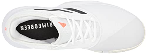 adidas Women's Gamecourt Tennis Shoe, White/Black/Solar Red, 8.5