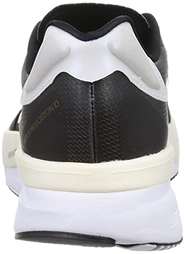 adidas Women's Adizero Boston 10 Sneaker, Black/White/Gold Metallic, 8.5