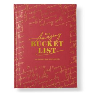 paperoo the amazing bucket list book & unique travel guide - undated travel journal with 2000+ destination ideas - grey fabric