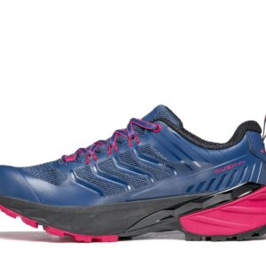 SCARPA Women's Rush GTX Waterproof Gore-Tex Shoes for Hiking and Trail Running - Blue/Fuxia - 8.5-9