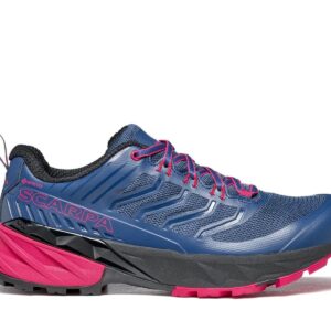 SCARPA Women's Rush GTX Waterproof Gore-Tex Shoes for Hiking and Trail Running - Blue/Fuxia - 8.5-9