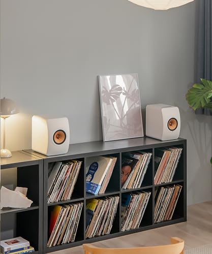 KEF LS50 Wireless II Powered Bookshelf Speakers - Pair (Mineral White)