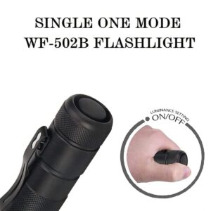 ULTRAFIRE WF-502B Tactical Flashlight with Holster, Single Mode 1000 Lumens LED Flashlight with Duty Belt Holster, Bright Small EDC Flashlight with Torch Case Holder Pouch (Battery Not Included)