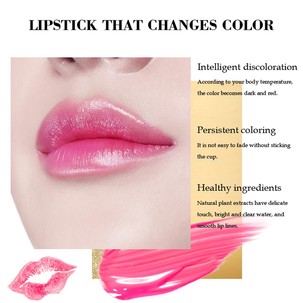 3 Packs Lipstick Set Magic Temperature Changing Colors Lip Gloss Moisturizing And Waterproof Long Lasting Lip Balm