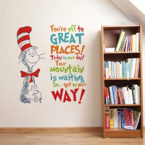 runtoo today is your day inspirational quotes wall decals educational kids wall art stickers reading room baby nursery bedroom wall decor