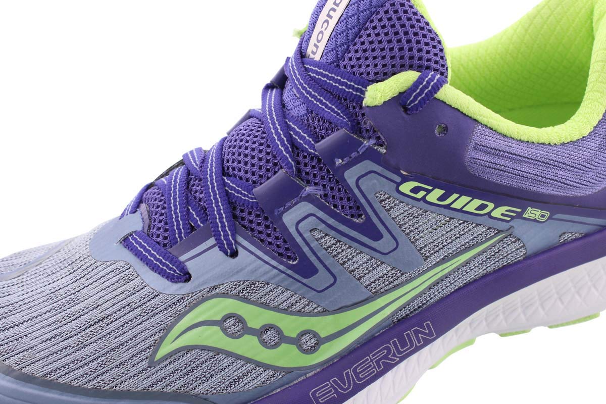 Saucony Guide Iso Running Womens Shoes Size 7, Color: Fog/Purple/Mint