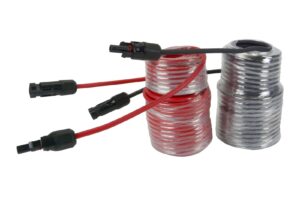 temco 50ft 12 awg pair solar panel extension cables with m-f solar connector ends (1 black + 1 red) qty:1