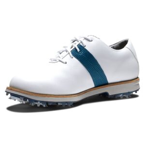 footjoy women's premiere series previous season style golf shoe, white/blue, 7