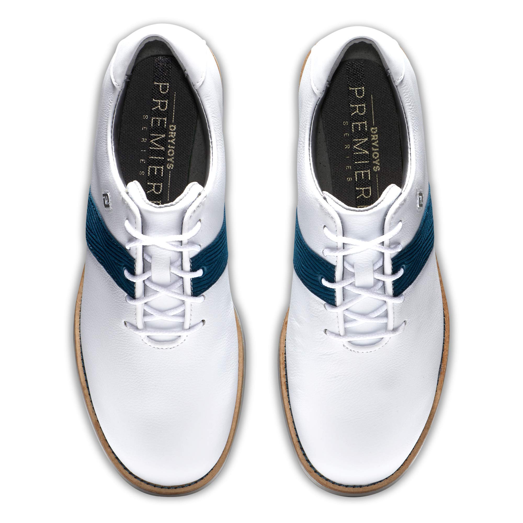 FootJoy Women's Premiere Series Previous Season Style Golf Shoe, White/Blue, 7