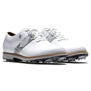 FootJoy Women's Premiere Series Previous Season Style Golf Shoe, White/Croc Print, 6