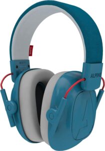 alpine muffy kids - noise cancelling headphones for kids - ce & ansi certified - 25db - sensory & concentration aid - blue
