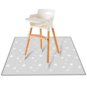 washable splat mat for under highchairs, waterproof baby spill mat anti-slip floor splash mat for floor or table, arts,crafts,playtime