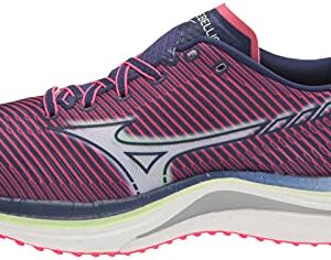 Mizuno Women's Wave Rebellion Running Shoe, Diva Pink-Indigo White, 8