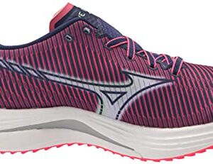 Mizuno Women's Wave Rebellion Running Shoe, Diva Pink-Indigo White, 8