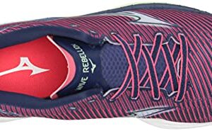 Mizuno Women's Wave Rebellion Running Shoe, Diva Pink-Indigo White, 8