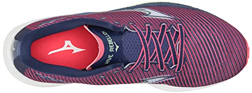 Mizuno Women's Wave Rebellion Running Shoe, Diva Pink-Indigo White, 8