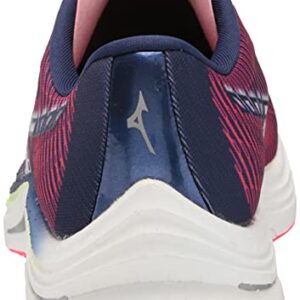 Mizuno Women's Wave Rebellion Running Shoe, Diva Pink-Indigo White, 8