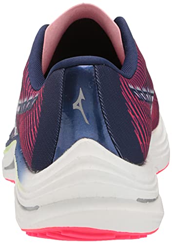 Mizuno Women's Wave Rebellion Running Shoe, Diva Pink-Indigo White, 8