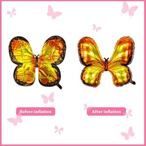 6 Pcs Butterfly Balloons Butterfly Birthday Party Decorations Butterfly Foil Balloons Butterfly Theme Balloon Butterfly Baby Shower Decoration for Girl Party Birthday Baby Shower Wedding, 6 Colors