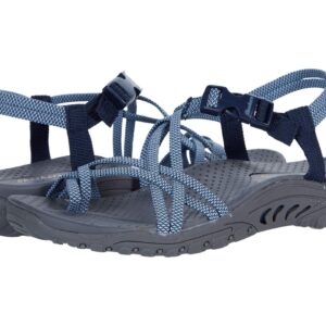 Skechers Women's Reggae-IRIE MON Sport Sandal, Navy/Blue, 9