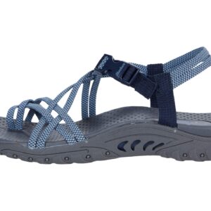 Skechers Women's Reggae-IRIE MON Sport Sandal, Navy/Blue, 9