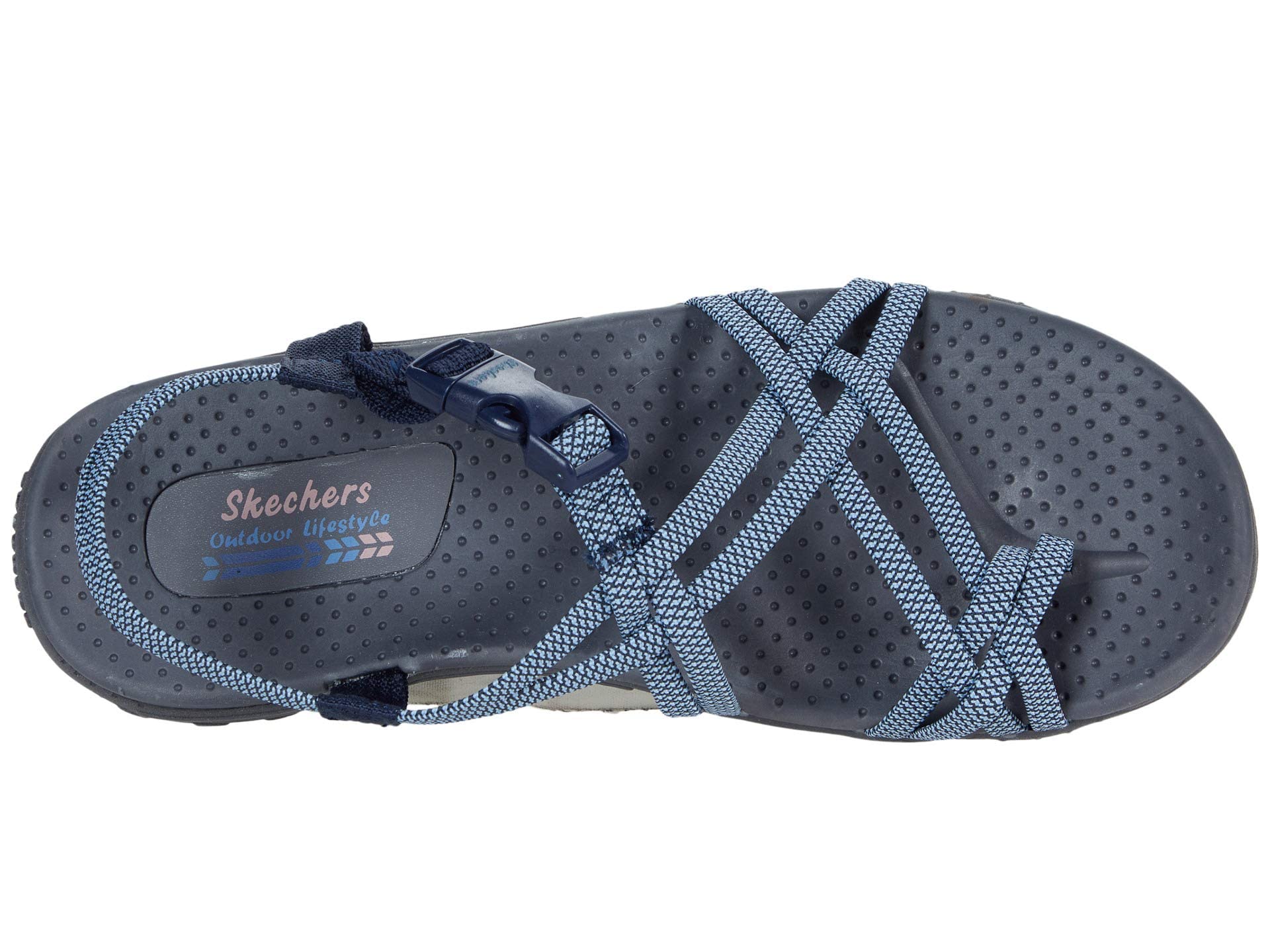 Skechers Women's Reggae-IRIE MON Sport Sandal, Navy/Blue, 9