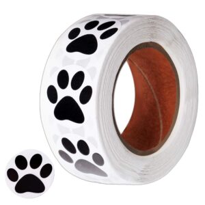 paw prints stickers,(1 inch/ 500 stickers) dog puppy paw stickers,paw prints labels,animal shape wall decal,paw stickers roll for kids,parties, vets, kennels and mailing
