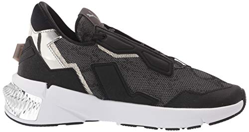 PUMA womens Provoke Xt Cross Trainer, Puma Black-metallic Silver, 7 US