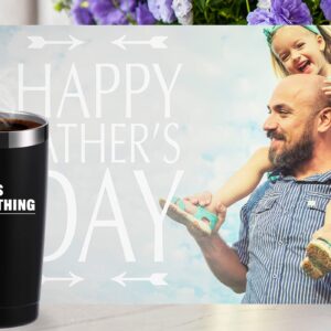 momocici Papa Knows Everything 20 OZ Tumbler.Dad Gifts from Daughter,Son,Wife.Birthday Gifts,Christmas Gifts for New Dad,Father,Husband,Men Travel Mug(Black)