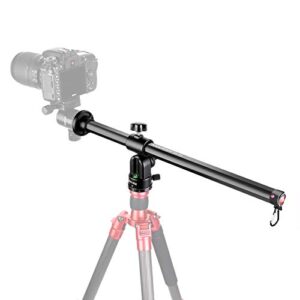 neewer arrow arm for tripod, 50cm horizontal center column 360° swivel aluminum alloy for aerial photography, macro and low angle shooting, load up to 10kg