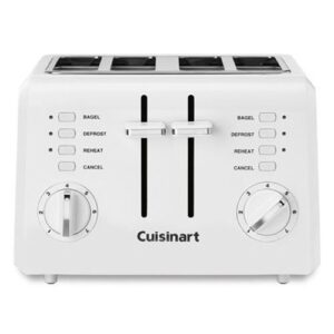 Cuisinart 4-Slice Toaster (CPT-142P1) and Electric Can Opener (CCO-50N) Bundle, White