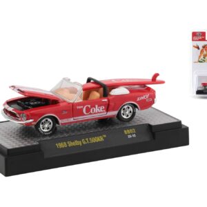 Coca-Cola Bathing Beauties Set of 3 Cars with Surfboards Release 2 Limited Edition to 6980 Pieces Worldwide 1/64 Diecast Model Cars by M2 Machines 52500-BB02