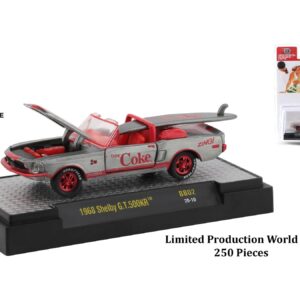 Coca-Cola Bathing Beauties Set of 3 Cars with Surfboards Release 2 Limited Edition to 6980 Pieces Worldwide 1/64 Diecast Model Cars by M2 Machines 52500-BB02