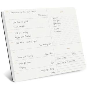 pinesman - elegant undated week planner pad, tear off sheets, minimalist, weekly to do list notepad, daily schedule desk planner - 11.22" x 7.87””, eco-friendly, fsc™ certified