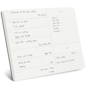 Pinesman - Elegant Undated Week Planner Pad, Tear Off Sheets, Minimalist, Weekly To Do List Notepad, Daily Schedule Desk Planner - 11.22" x 7.87””, Eco-friendly, FSC™ Certified