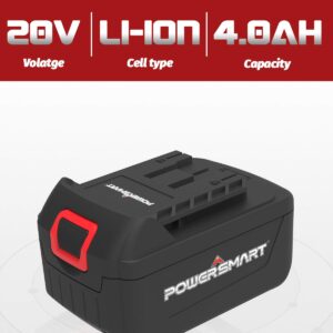 PowerSmart 20V 4.0Ah Lithium-Ion Battery, Replacement Battery