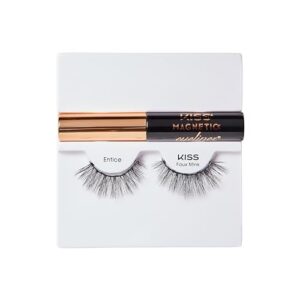 KISS Magnetic Eyeliner False Eyelashes, Entice', 12 mm, Includes 1 Pair Of Magnetic Lashes, Magnetic Lash Eyeliner, Contact Lens Friendly, Easy to Apply, Reusable Strip Lashes