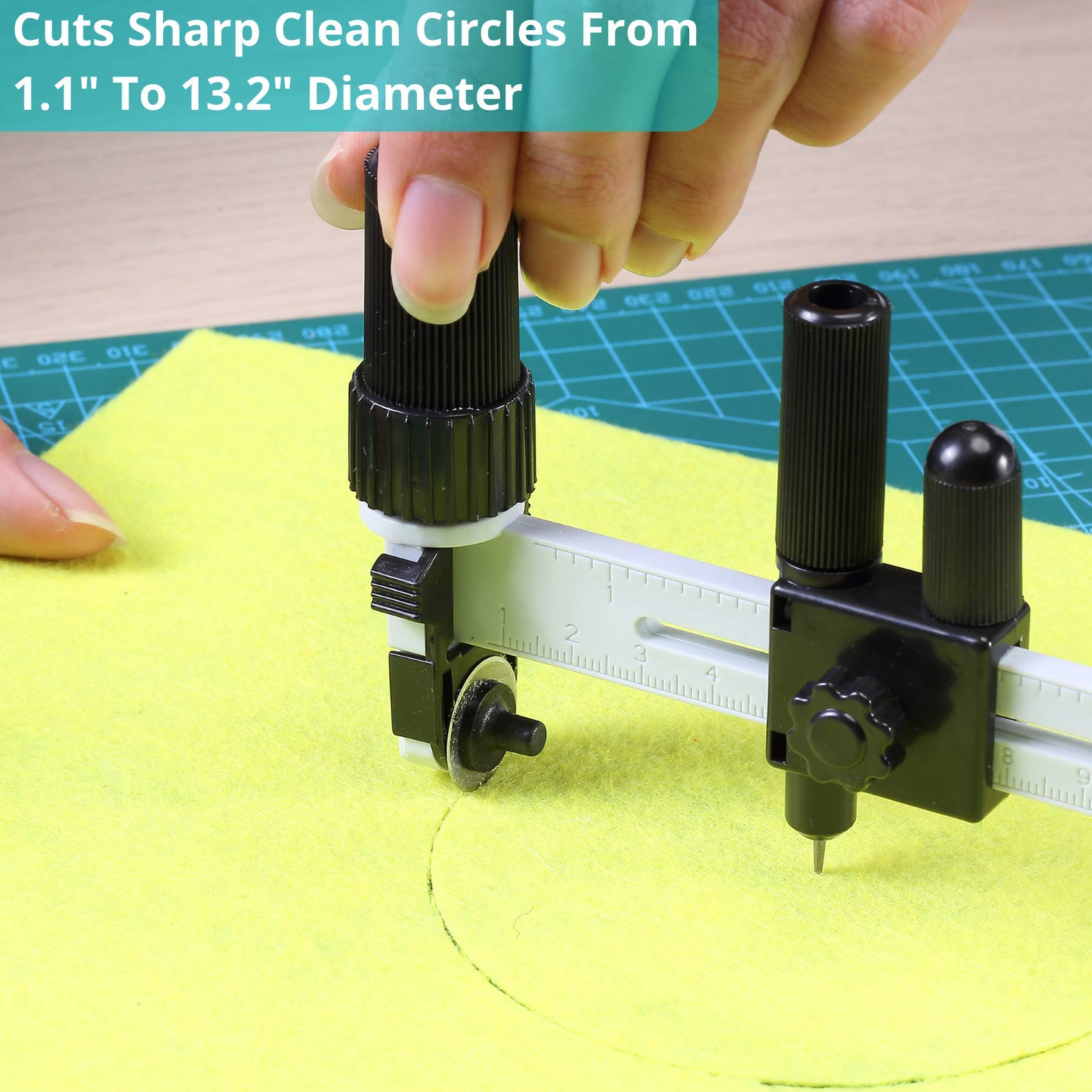 Mr. Pen- Compass Circle Cutter, Rotary Circle Cutter, Circle Cutter, Circle Cutter for Paper Crafts, Compass Cutter, Fabric Circle Cutter, Circular Cutter, Cutting Compass