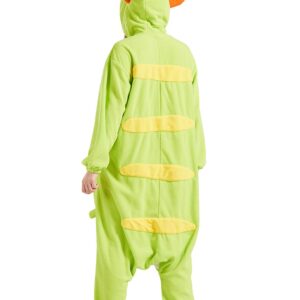 DELEY Adult Green Caterpillar Onesie, Halloween Cosplay Costume Unisex Animal Pajamas Homewear Sleepwear Jumpsuit