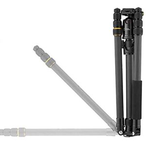 NATIONAL GEOGRAPHIC Travel Tripod, 5-Section Legs, Carbon Fiber, Compatible with Canon, Nikon, Sony DSLR, 90 Column, Twist Locks 360 Degree Ball Head,Quick Release Plate, 8KG Load Capacity, Carry Bag