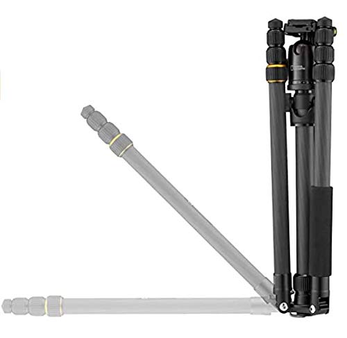 NATIONAL GEOGRAPHIC Travel Tripod, 5-Section Legs, Carbon Fiber, Compatible with Canon, Nikon, Sony DSLR, 90 Column, Twist Locks 360 Degree Ball Head,Quick Release Plate, 8KG Load Capacity, Carry Bag