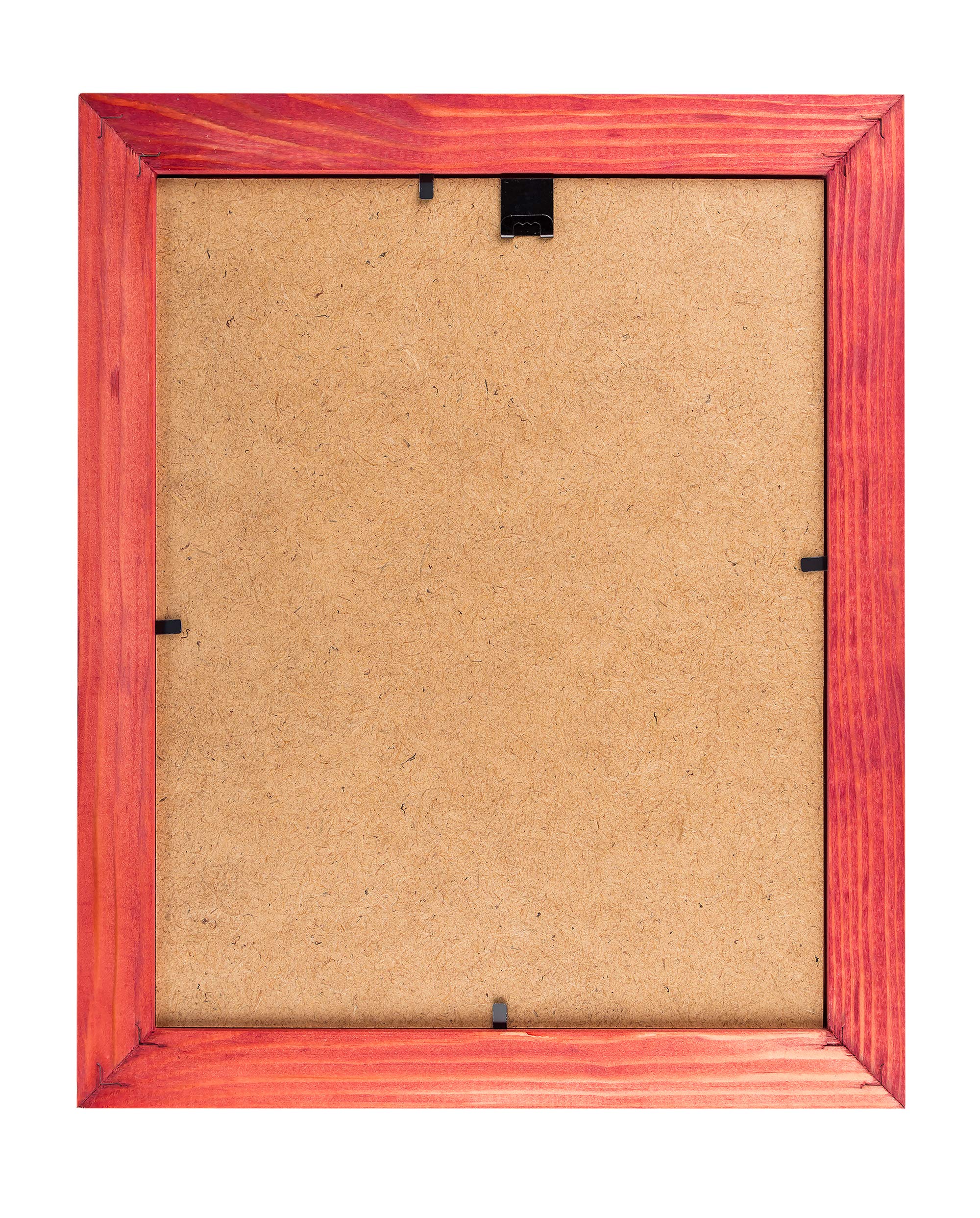 Rustic Wooden Picture Frame 9x12-100% Natural Solid Eco Distressed Wood for Wall Mounting Tabletop Photo Frame - Red