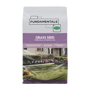 fundamentals by scotts grass seed perennial ryegrass mix, ideal for sunny, high traffic areas and erosion control, 3 lbs.