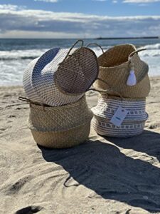 premium set of 4 x-large seagrass baskets-stylish and sustainable storage solution for home decor-handwoven, durable & eco-friendly-ideal for organizing toys, blankets, and more.