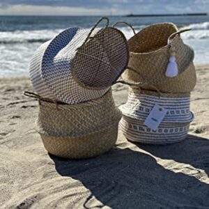 Premium Set of 4 X-Large Seagrass Baskets-Stylish and Sustainable Storage Solution for Home Decor-Handwoven, Durable & Eco-friendly-Ideal for Organizing Toys, Blankets, and more.